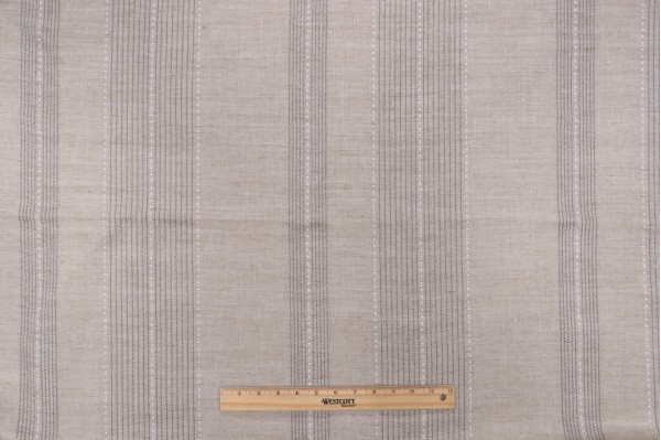 Scalamandre Stripe Woven Decorator Fabric in Dove
