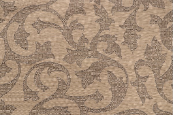 Scalamandre Scroll Damask Upholstery Fabric in Sandstone