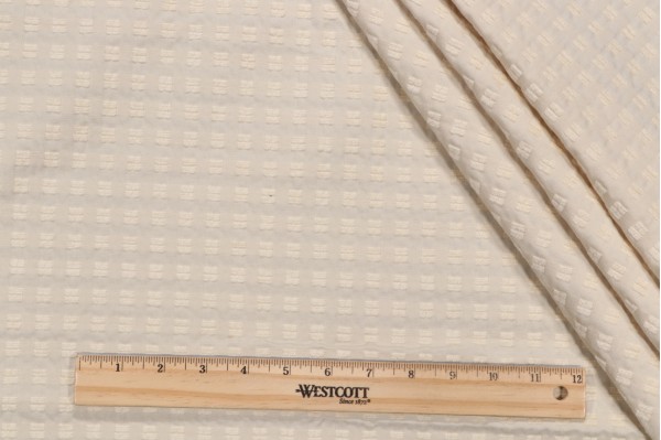 Scalamandre Woven Chenille Upholstery Fabric in Ivory