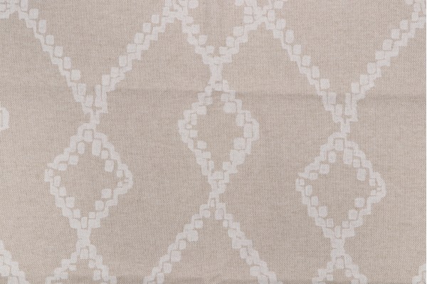Diamond Printed Drapery Fabric in Beige