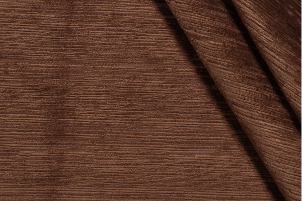 Mila Woven Chenille Upholstery Fabric in Brown