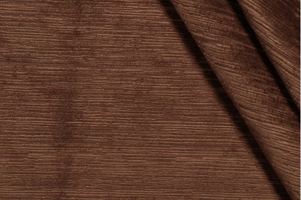 Mila Woven Chenille Upholstery Fabric in Brown