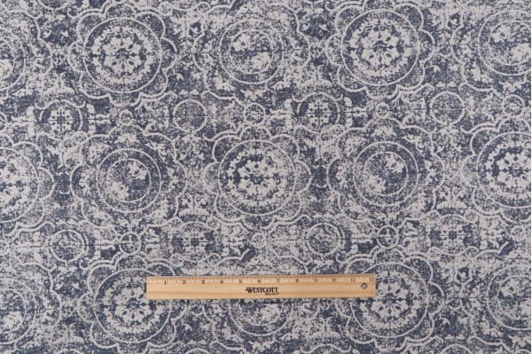 Kirsty Woven Chenille Upholstery Fabric in Bluestone