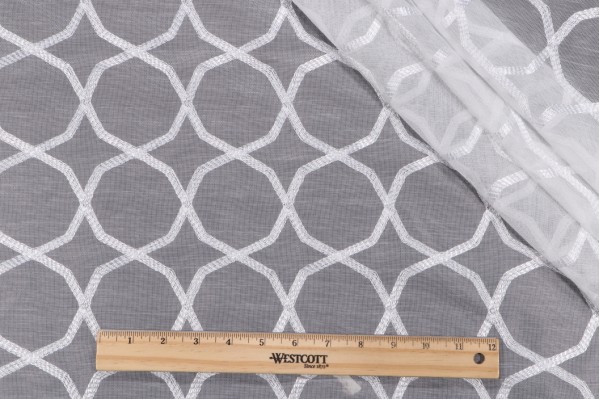 Click for 5.38 Yards Tempo Weighted Sheer Drapery Fabric in Veil Tempo Weighted Sheer Drapery Fabric in Veil