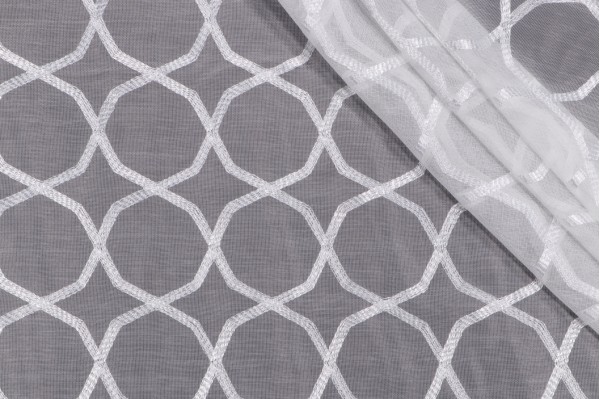Tempo Weighted Sheer Drapery Fabric in Veil