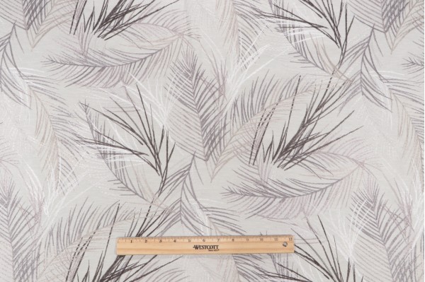 Adeline Embroidered Drapery Fabric in Fog