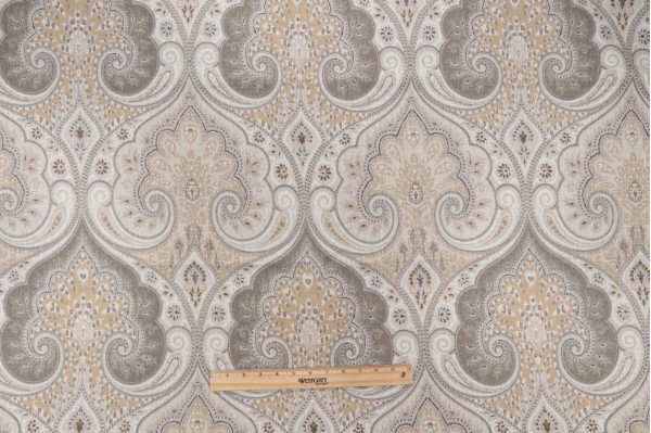 Kravet Latika Printed Linen Drapery Fabric in Limestone CLOSEOUT