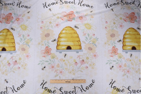 Fabrics Of SoHo Home Sweet Home 24'' Panel Printed Cotton Craft Fabric in Multi for Timeless Treasures 