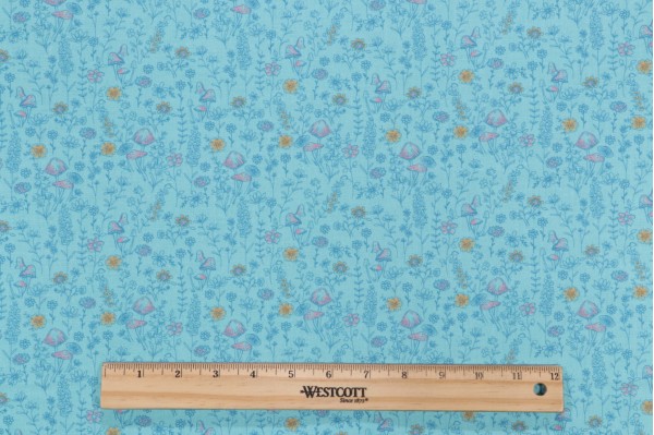 Click for Dear Stella Terrain Of Thought - Mushroom Meadow Printed Cotton Craft Fabric in Atlantis  Dear Stella Terrain Of Thought - Mushroom Meadow Printed Cotton Craft Fabric in Atlantis