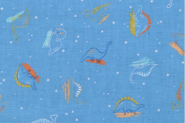 Robert Kaufman Dino Darlings SRKD-22510-73 Printed Cotton Craft Fabric in Lake 