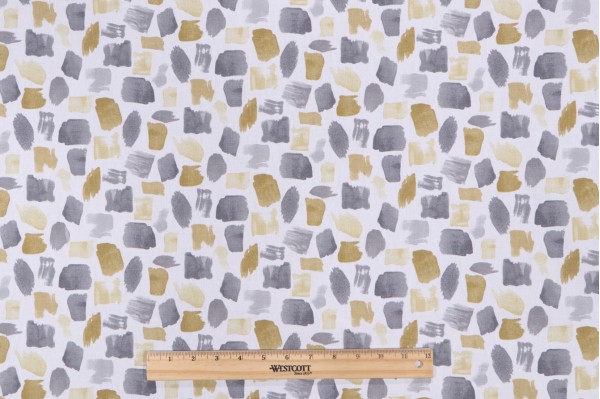 Sample of Covington Lively Printed Cotton Drapery Fabric in 804-Sunglow 