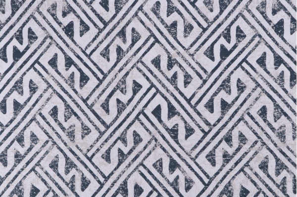 Magnolia Home Lander Printed Cotton Drapery Fabric in Ocean 