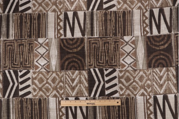 Covington Kenobi Printed Cotton Blend Drapery Fabric in 613-Walnut 