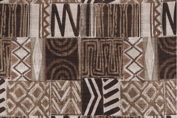 Covington Kenobi Printed Cotton Blend Drapery Fabric in 613-Walnut 