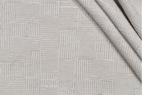 Ramtex Marco Woven Chenille Upholstery Fabric in Milkglass
