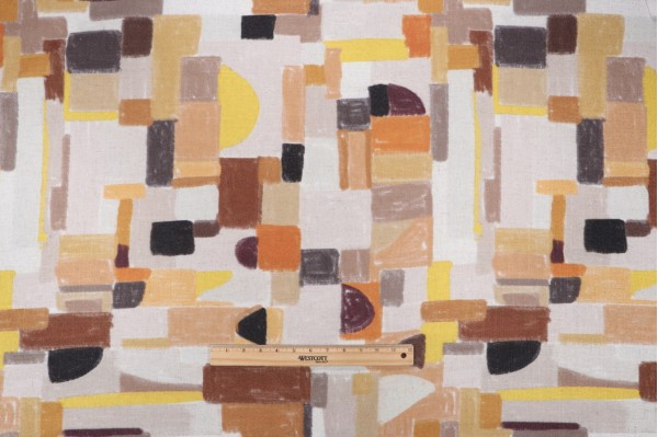 Drama Printed Decorator Fabric in Earth Neon 