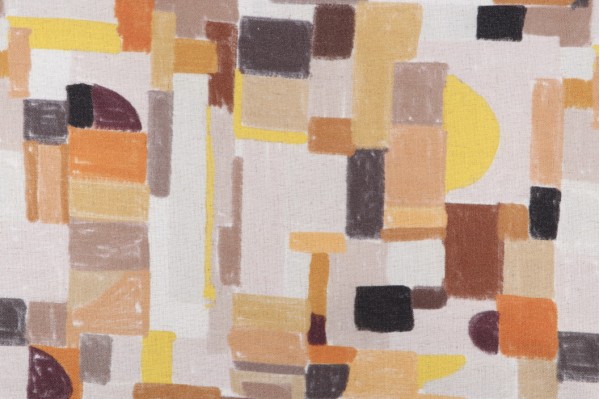 Drama Printed Decorator Fabric in Earth Neon 