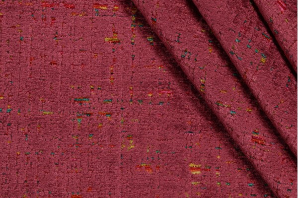 P Kaufmann City Lights Woven Chenille Velvet Upholstery Fabric in Bordeaux 