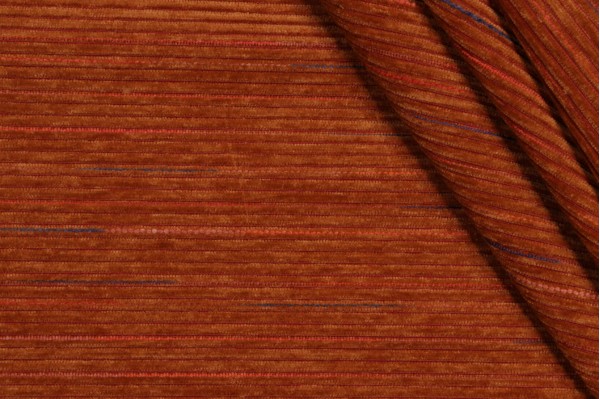 Sample of P Kaufmann Wayside Performance Woven Chenille Upholstery Fabric in Spice 