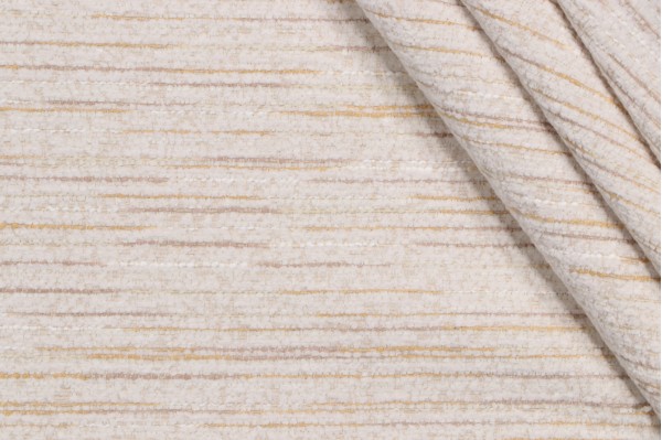 Sample of P Kaufmann Frederick Performance Woven Chenille Upholstery Fabric in Sesame 