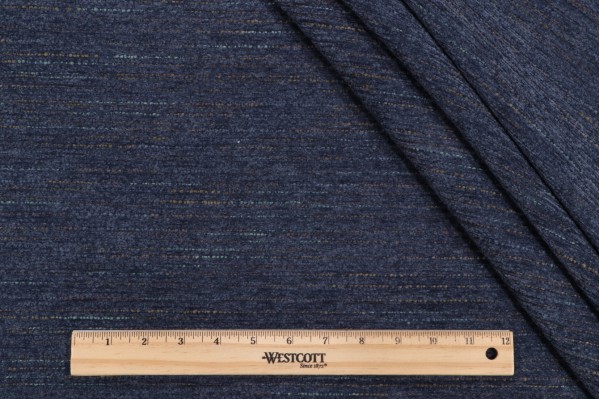 Sample of P Kaufmann Frederick Performance Woven Chenille Upholstery Fabric in Midnight 