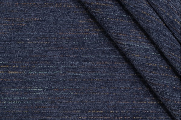 Sample of P Kaufmann Frederick Performance Woven Chenille Upholstery Fabric in Midnight 
