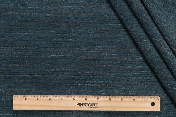 Sample of P Kaufmann Frederick Performance Woven Chenille Upholstery Fabric in Teal 