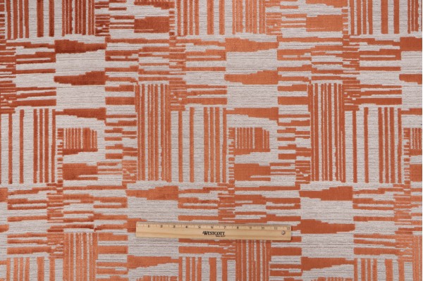 P Kaufmann Madrid Velvet Upholstery Fabric in Terracotta 