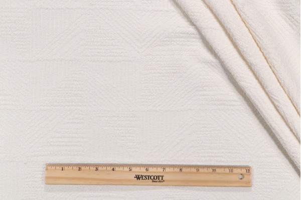 Hamilton Burton Woven Chenille Upholstery Fabric in Ivory 