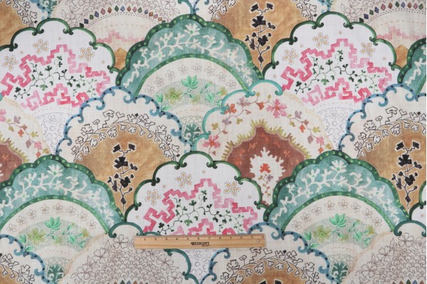 Hamilton Harper Printed Cotton Drapery Fabric in Spring 