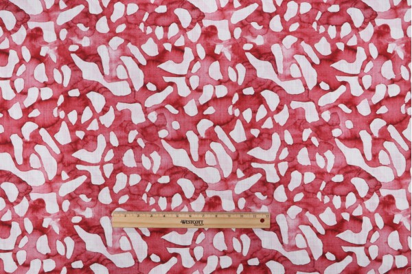 Hamilton Maribella Printed Cotton Drapery Fabric in Berry 
