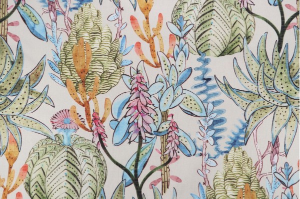 Hamilton Underwood Printed Cotton Drapery Fabric in Spring 