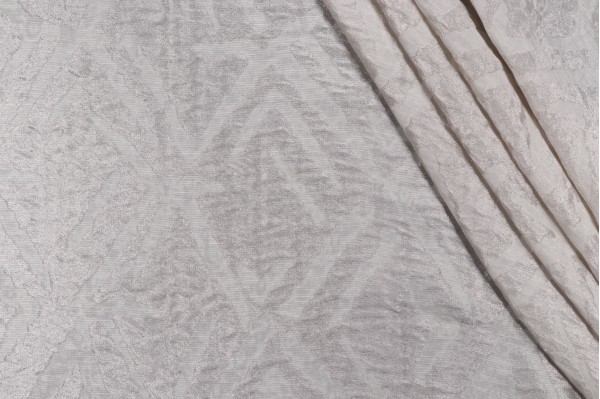 Lino Textiles Mateo Sheer Drapery Fabric in Silver 