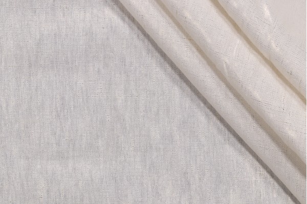 Lino Textiles Troy Nevada Glazed Drapery Fabric in Ivory Gold 