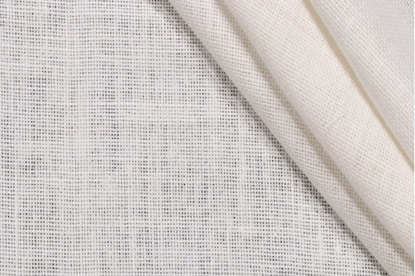 Lino Textiles Cheyenne Burlap Semi-Sheer Drapery Fabric in Ivory 