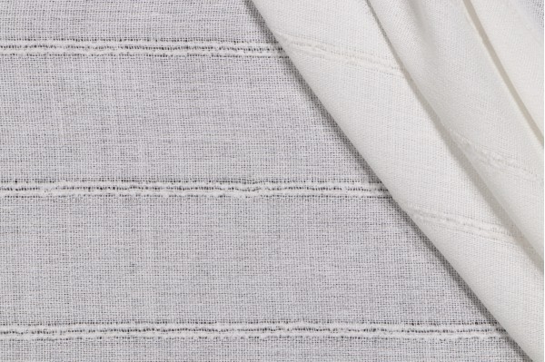 Lino Textiles Humberto Woven Sheer Drapery Fabric in Ivory 