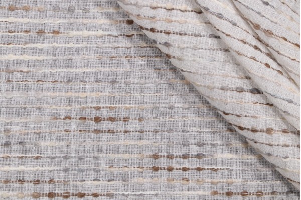Lino Textiles Simone Alexa Sheer Drapery Fabric in Grey 