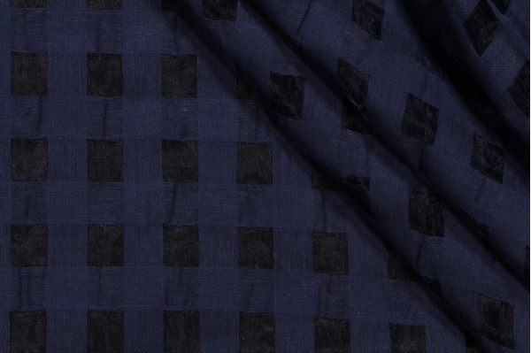 Click for Lino Textiles Nina Woven Sheer Drapery Fabric in Indigo  Lino Textiles Nina Woven Sheer Drapery Fabric in Indigo