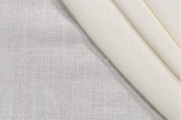 Sample of Lino Textiles Savannah Semi-Sheer Drapery Fabric in Ivory 