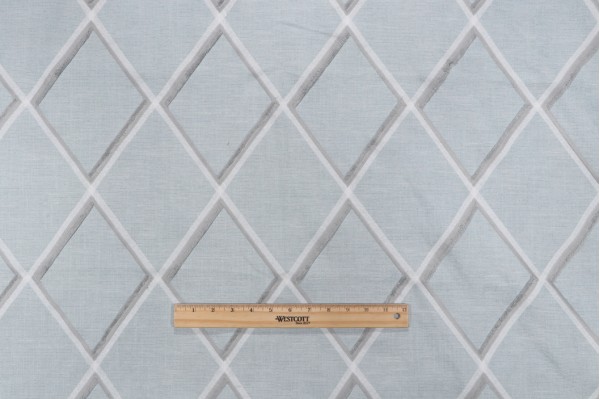 Jennifer Adams Markham Embroidered Drapery Fabric in 544-Mist for Covington