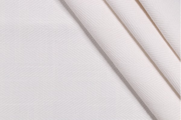 Herringbone Woven Upholstery Fabric in Snow