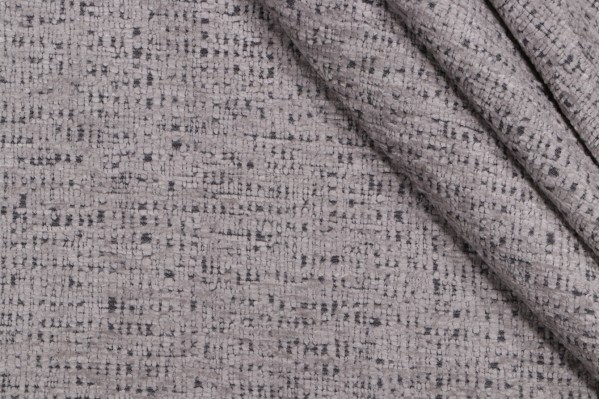 Bacall Woven Chenille Upholstery Fabric in Gray