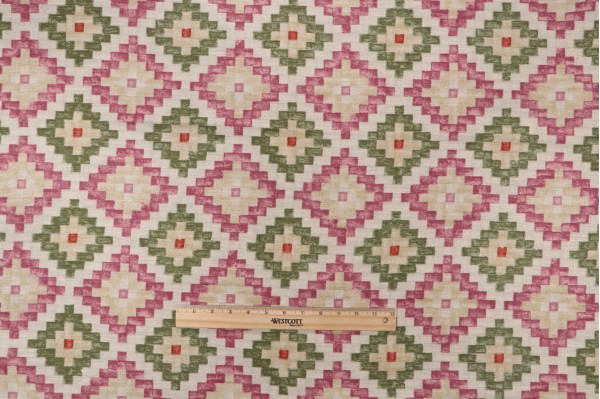 Click for 1 Yards Scalamandre Diamond Printed Cotton Drapery Fabric in Bloom Scalamandre Diamond Printed Cotton Drapery Fabric in Bloom
