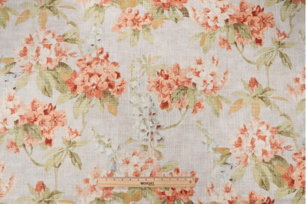 PK Lifestyles Elsa Printed Cotton Drapery Fabric in Nectar