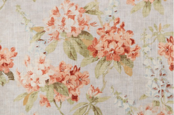 PK Lifestyles Elsa Printed Cotton Drapery Fabric in Nectar