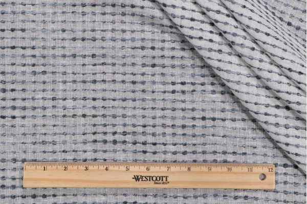 Sample of Lino Textiles Simone Alexa Sheer Drapery Fabric in Indigo 