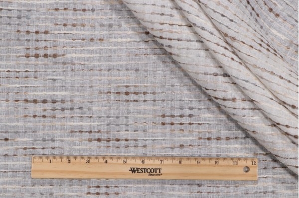 Lino Textiles Simone Alexa Sheer Drapery Fabric in Grey 