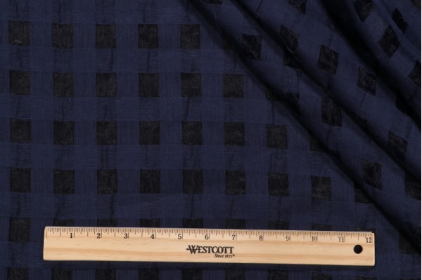 Click for Lino Textiles Nina Woven Sheer Drapery Fabric in Indigo  Lino Textiles Nina Woven Sheer Drapery Fabric in Indigo