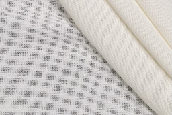 Sample of Lino Textiles Savannah Semi-Sheer Drapery Fabric in Ivory 