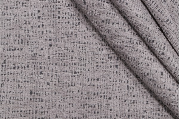 Bacall Woven Chenille Upholstery Fabric in Gray
